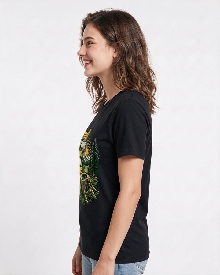 Hunting Black T-Shirt for Women – Everyday Expression Graphic Tee product image 2