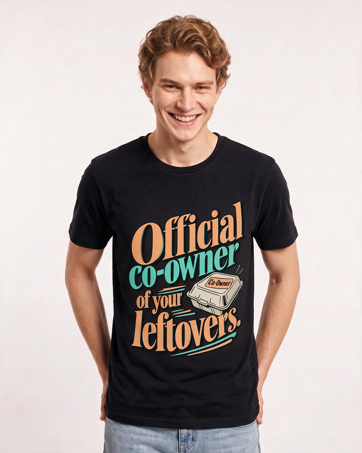 Couples Black T-Shirt for Men – Everyday Expression Graphic Tee product image 1