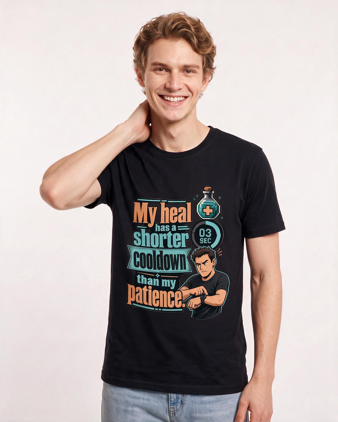 Gaming Black T-Shirt for Men – Game Night Graphic Tee product image 1