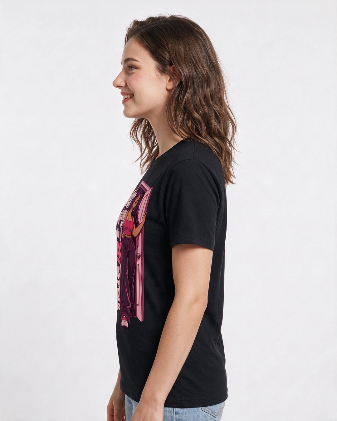 Pride Black T-Shirt for Women – Everyday Expression Graphic Tee product image 2
