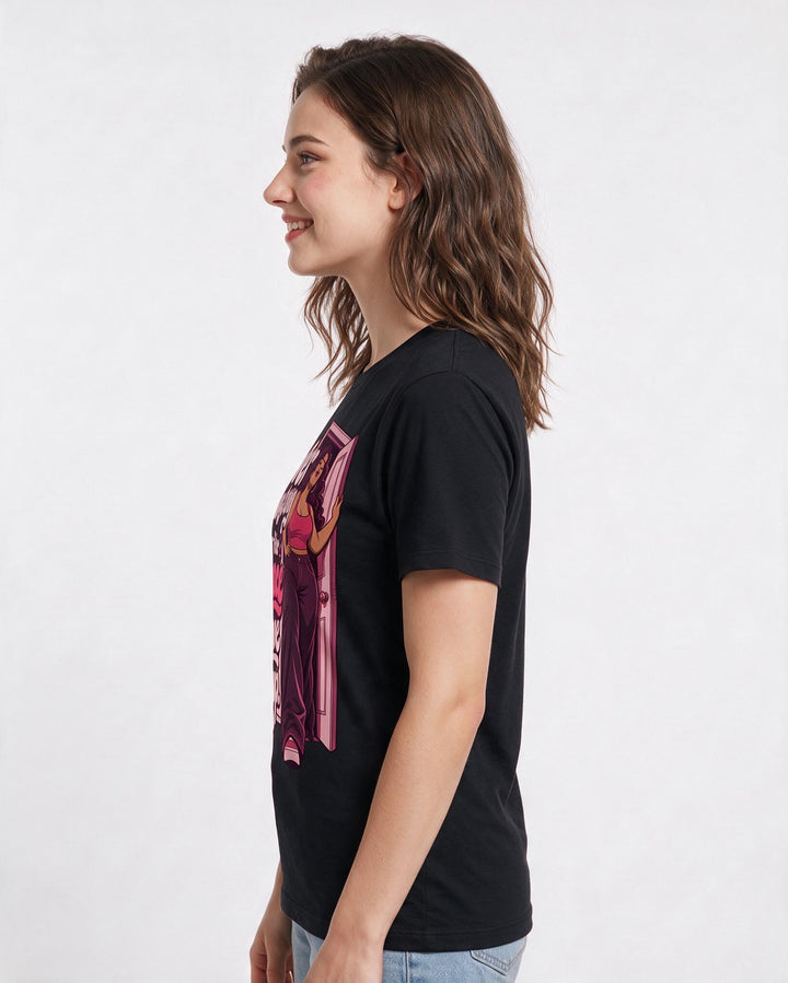 Pride Black T-Shirt for Women – Everyday Expression Graphic Tee product image 2