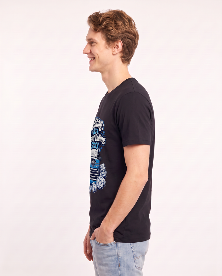 Editing: It's a Never-Ending Story Men's Black T-Shirt product image 3