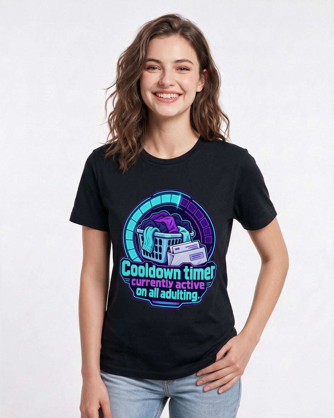 Gaming Black T-Shirt for Women – Game Night Graphic Tee product image 1
