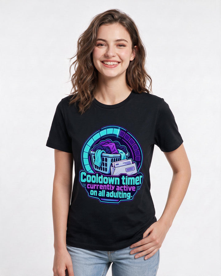 Gaming Black T-Shirt for Women – Game Night Graphic Tee product image 1