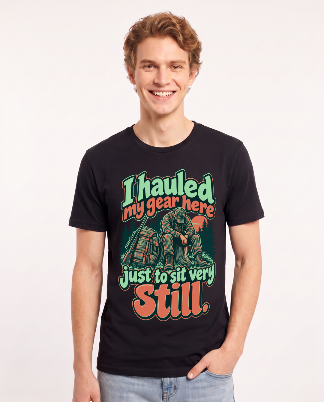 Hunting Black T-Shirt for Men – Everyday Expression Graphic Tee product image 3