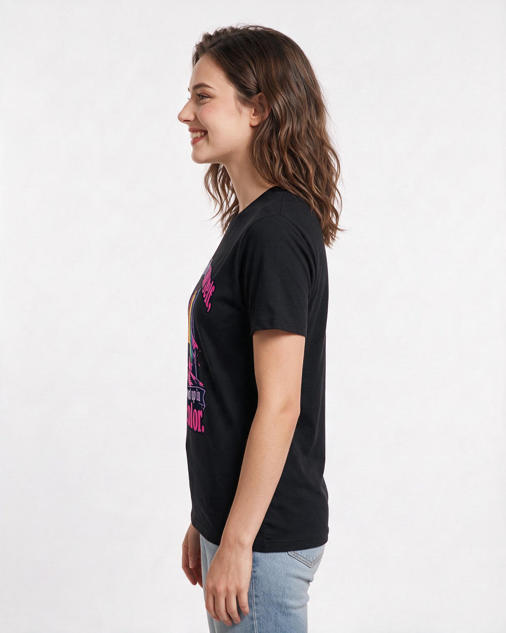 Pride Black T-Shirt for Women – Everyday Expression Graphic Tee product image 2