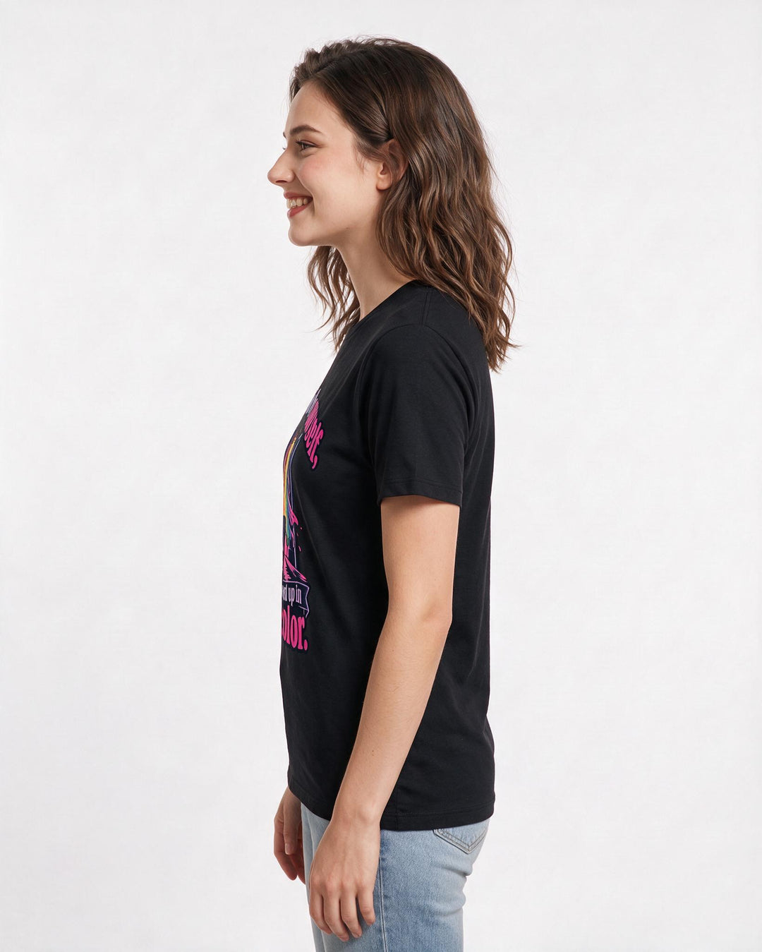 Pride Black T-Shirt for Women – Everyday Expression Graphic Tee product image 2