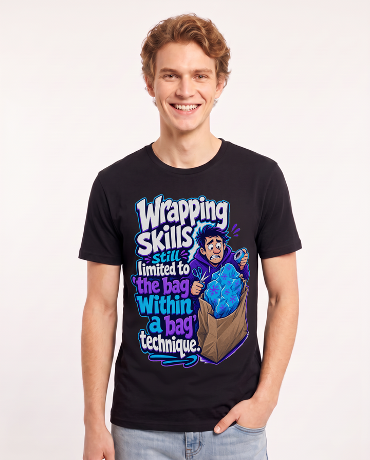 Christmas Black T-Shirt for Men – Holiday Theme Graphic Tee product image 3