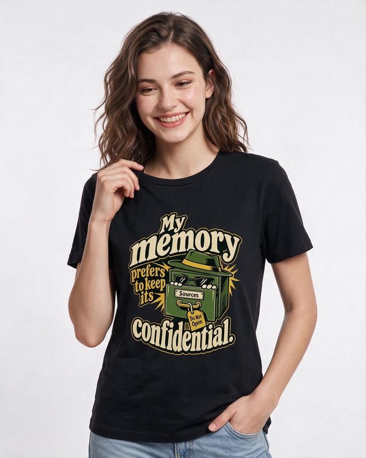 Meme Black T-Shirt for Women – Everyday Expression Graphic Tee product image 1
