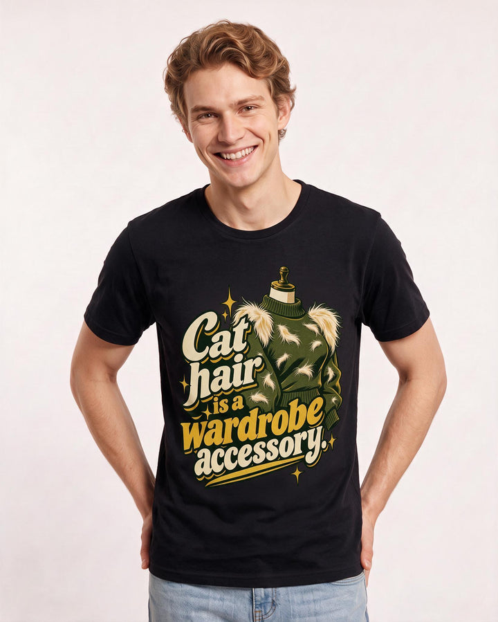 Cat Lover Black T-Shirt for Men – Everyday Expression Graphic Tee product image 1