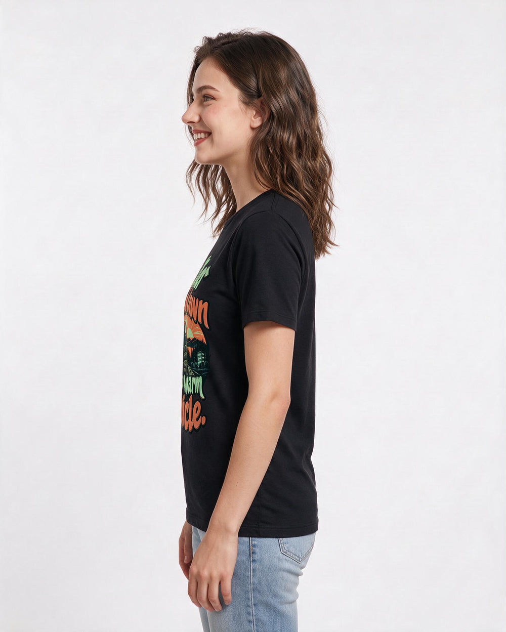 Hunting Black T-Shirt for Women – Everyday Expression Graphic Tee product image 2