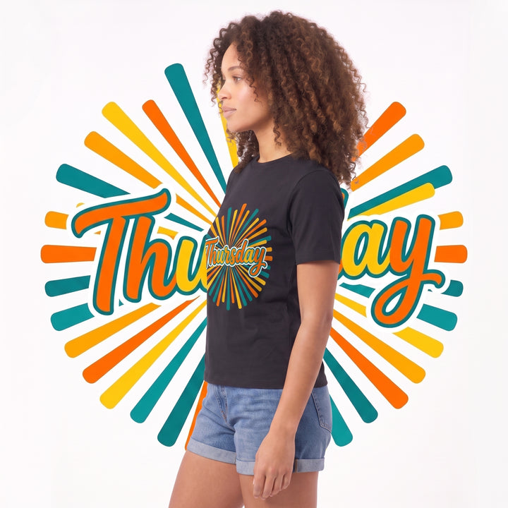 Vibrant Thursday Sunburst Black T-Shirt product photo 1