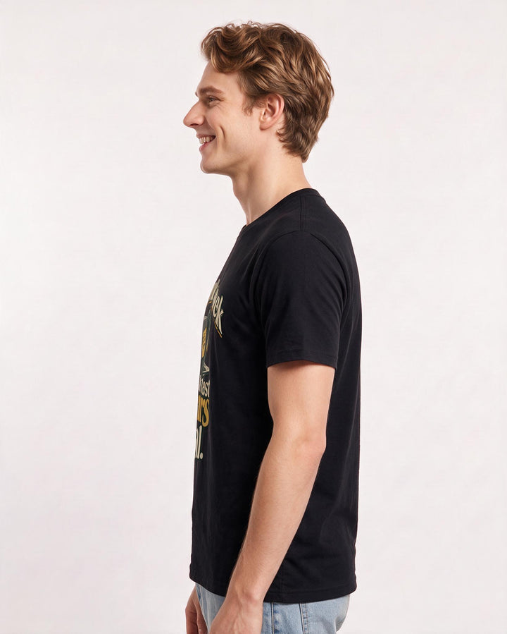 Graduation Black T-Shirt for Men – Everyday Expression Graphic Tee product image 2