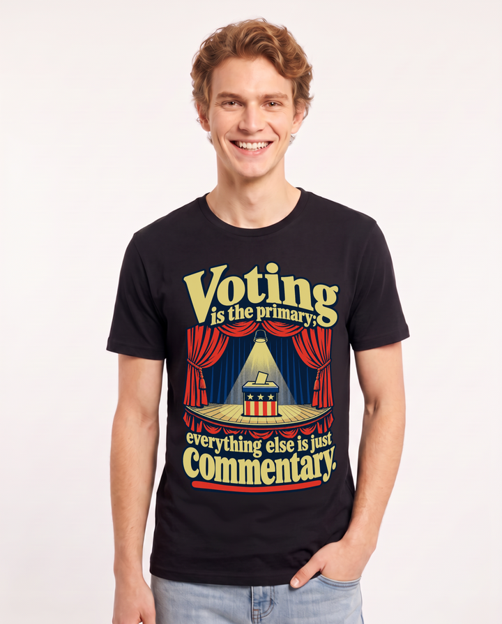 Political Statement Black T-Shirt for Men – Everyday Expression Graphic Tee product image 3