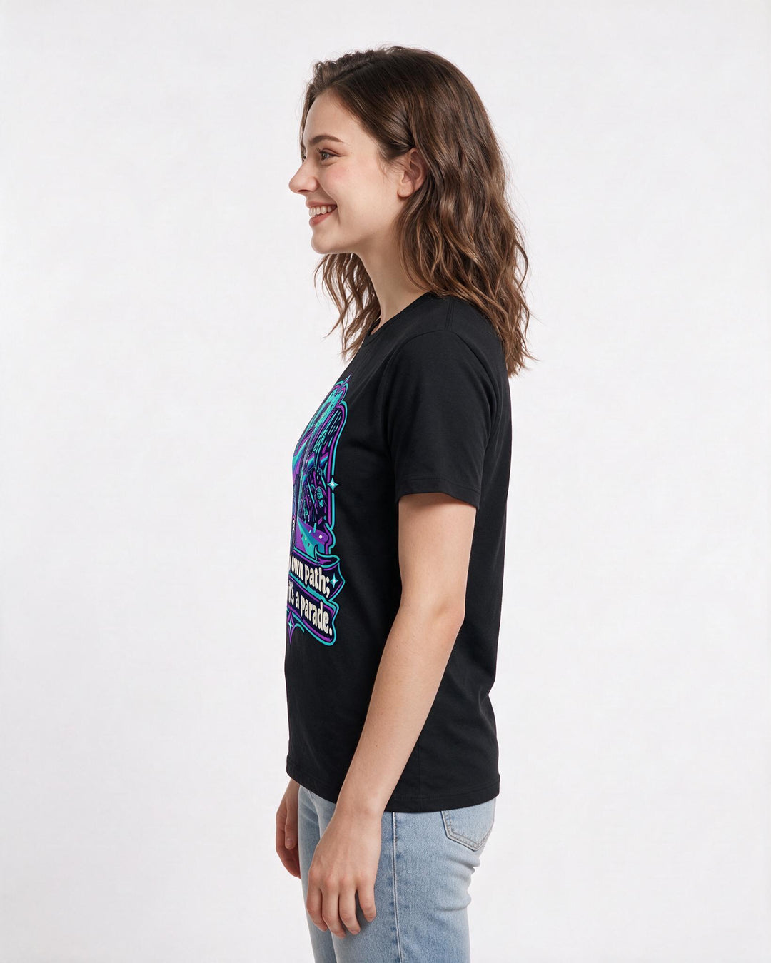 Pride Black T-Shirt for Women – Everyday Expression Graphic Tee product image 2
