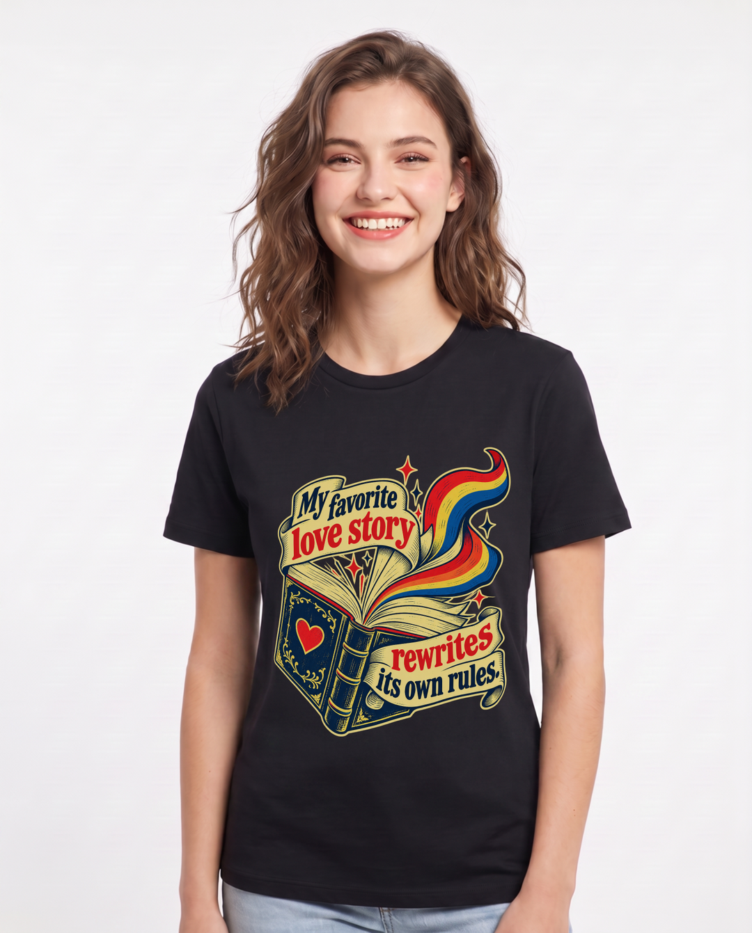 Pride Black T-Shirt for Women – Everyday Expression Graphic Tee product image 3