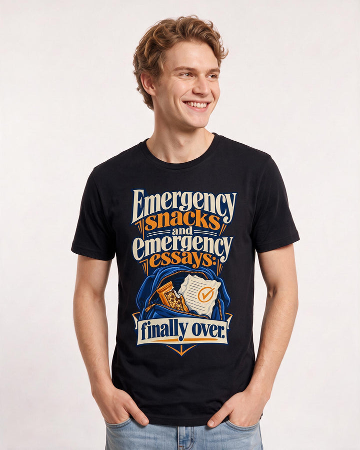 Graduation Black T-Shirt for Men – Everyday Expression Graphic Tee product image 1