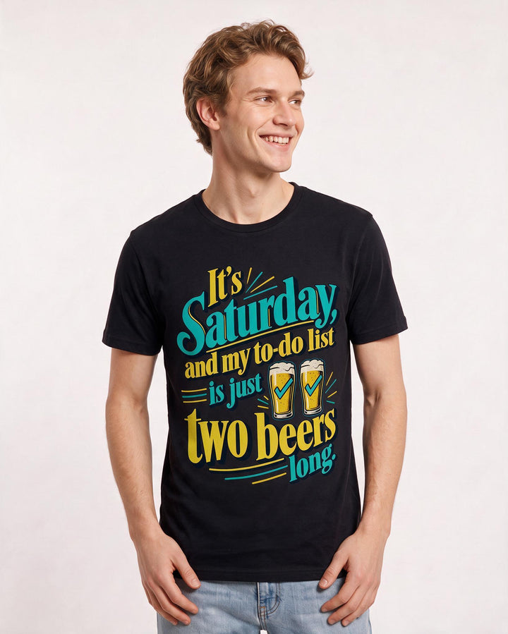 Beer Black T-Shirt for Men – Everyday Expression Graphic Tee product image 1