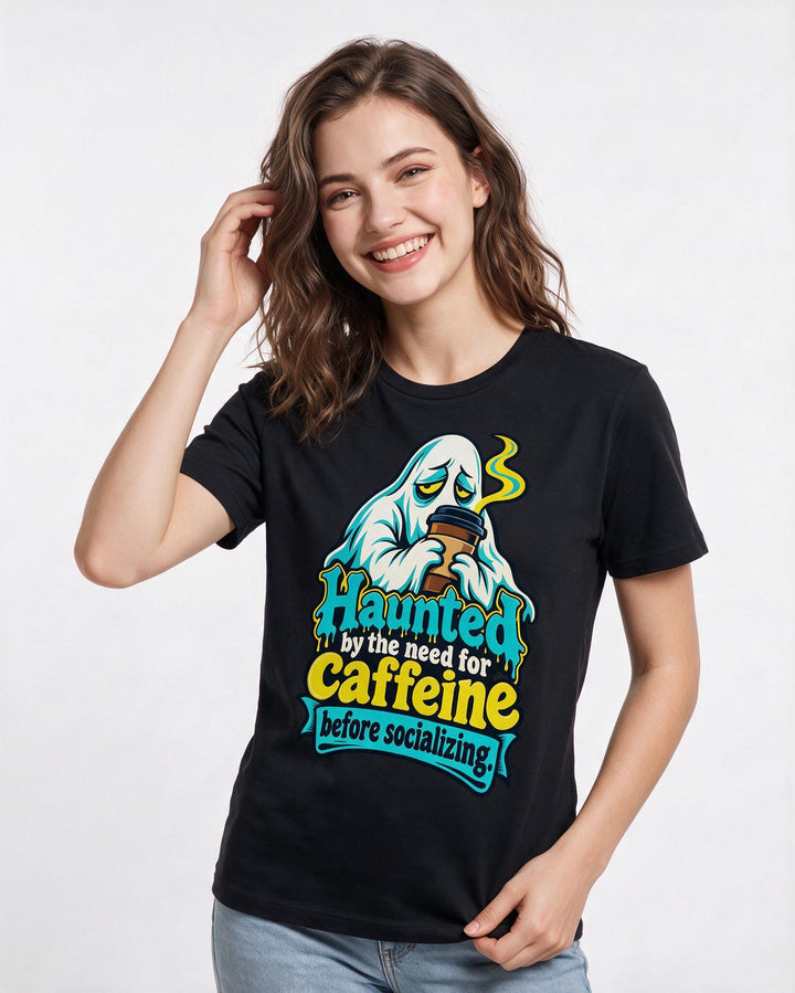 Halloween Black T-Shirt for Women – Halloween Theme Graphic Tee product image 1