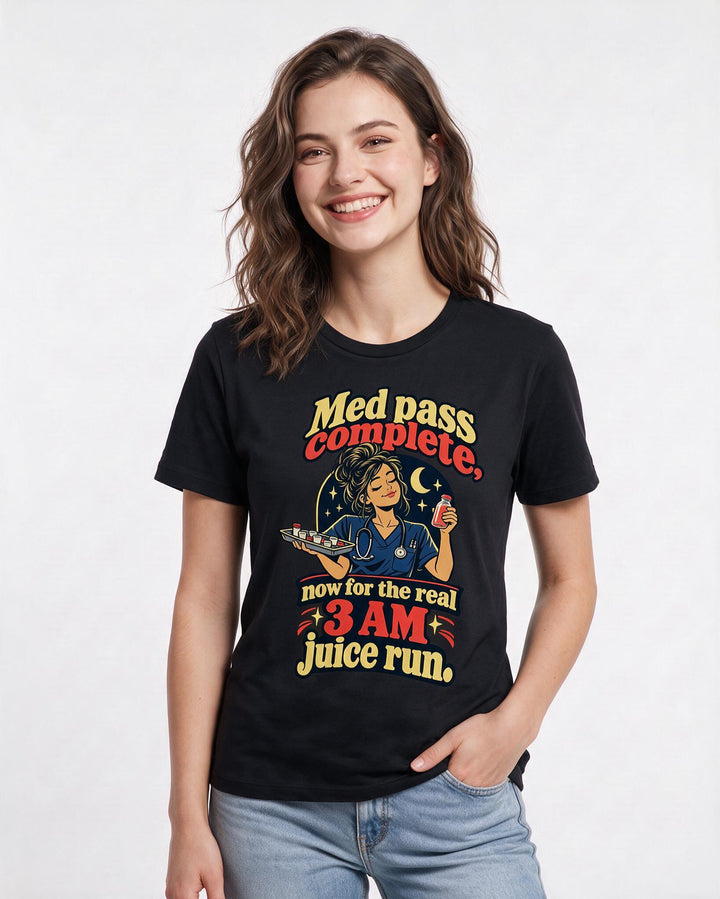Nurse Black T-Shirt for Women – Nursing Life Graphic Tee product image 1
