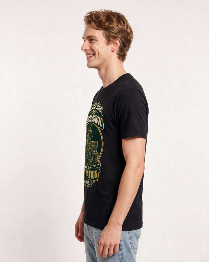Gaming Men's Black T-Shirt – Life has no cooldown, but my motivation does. product image 2