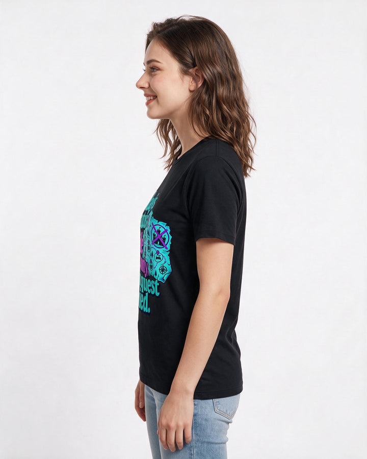 Gaming Black T-Shirt for Women – Game Night Graphic Tee product image 2