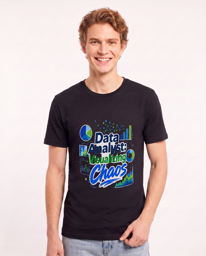 Data Analyst: Visualizing Chaos Men's Black T-Shirt product image 1