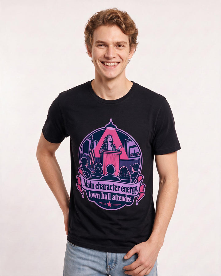 Political Statement Black T-Shirt for Men – Everyday Expression Graphic Tee product image 1