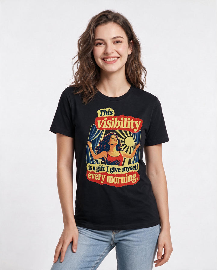 Pride Black T-Shirt for Women – Everyday Expression Graphic Tee product image 1