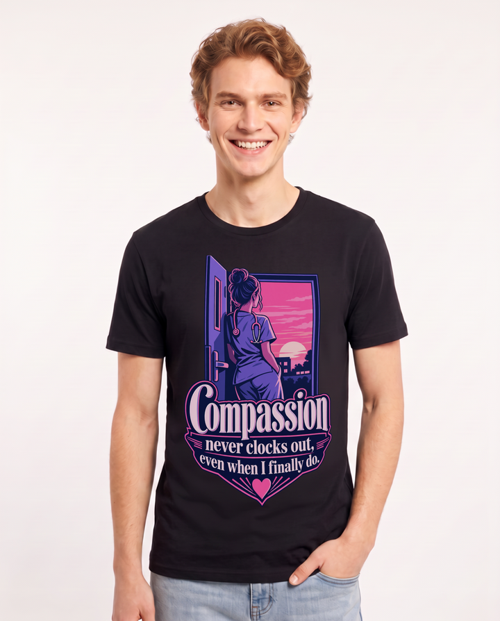 Nurse Black T-Shirt for Men – Nursing Life Graphic Tee product image 3