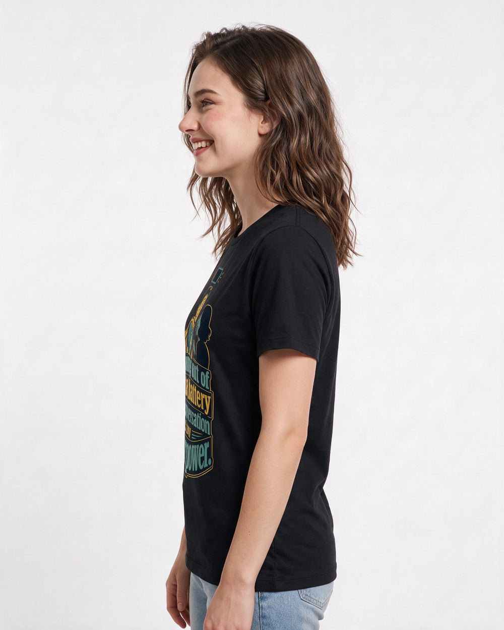 Meme Black T-Shirt for Women – Everyday Expression Graphic Tee product image 2
