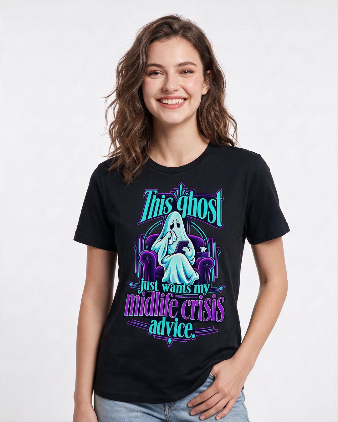 Halloween Black T-Shirt for Women – Halloween Theme Graphic Tee product image 1