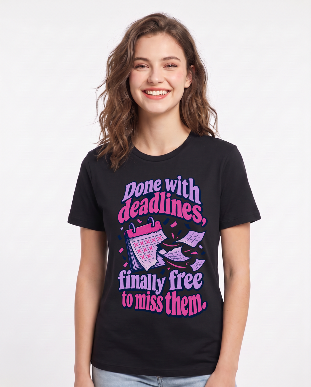 Graduation Black T-Shirt for Women – Everyday Expression Graphic Tee product image 3