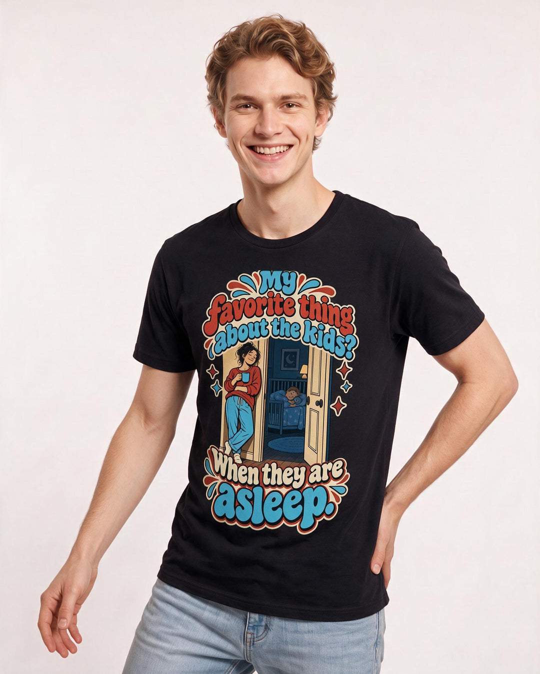 Grandparent Black T-Shirt for Men – Everyday Expression Graphic Tee product image 1