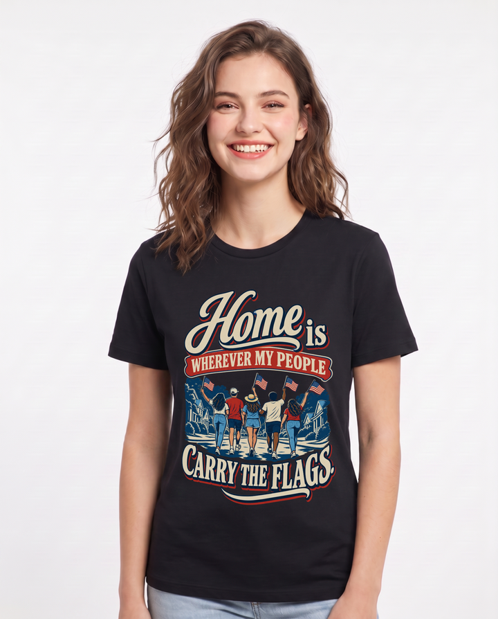 Patriotic Black T-Shirt for Women – Everyday Expression Graphic Tee product image 3