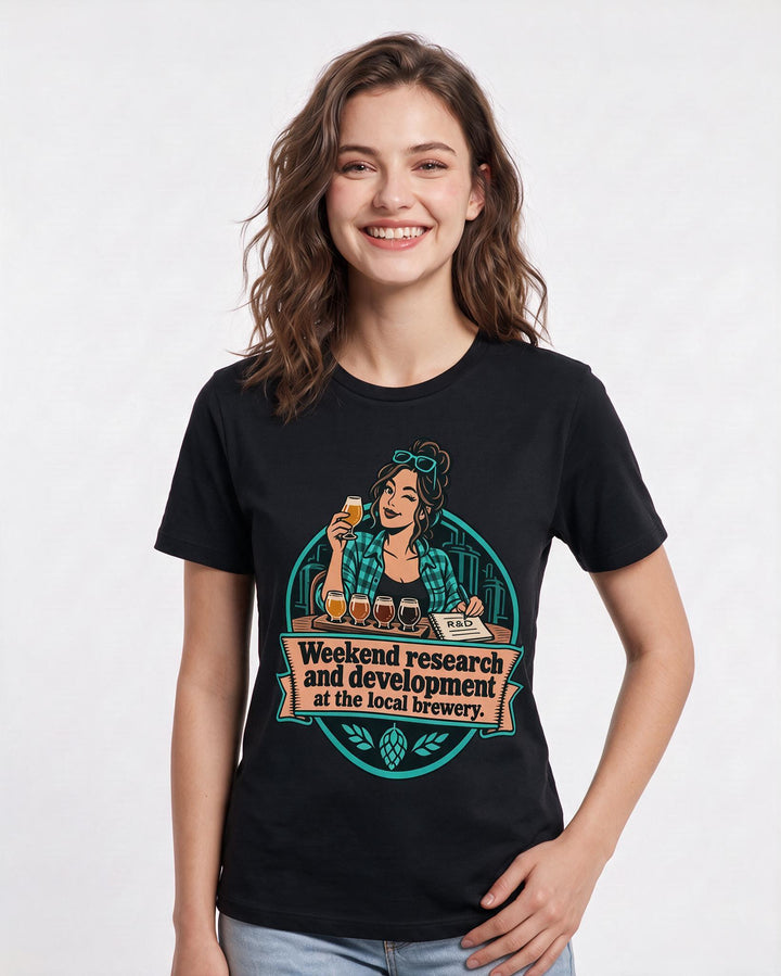 Beer Black T-Shirt for Women – Everyday Expression Graphic Tee product image 1