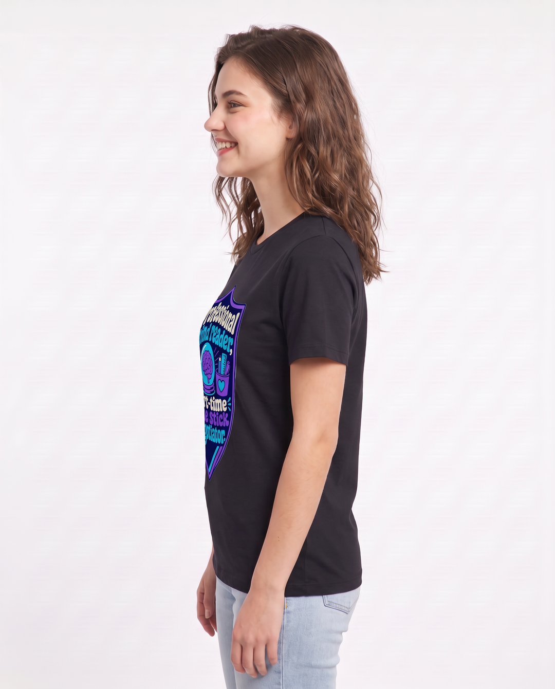 Teacher Gift Women's Black T-Shirt - Professional mind reader, product image 2
