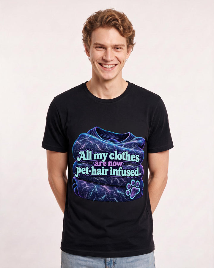 Cat Lover Black T-Shirt for Men – Everyday Expression Graphic Tee product image 1