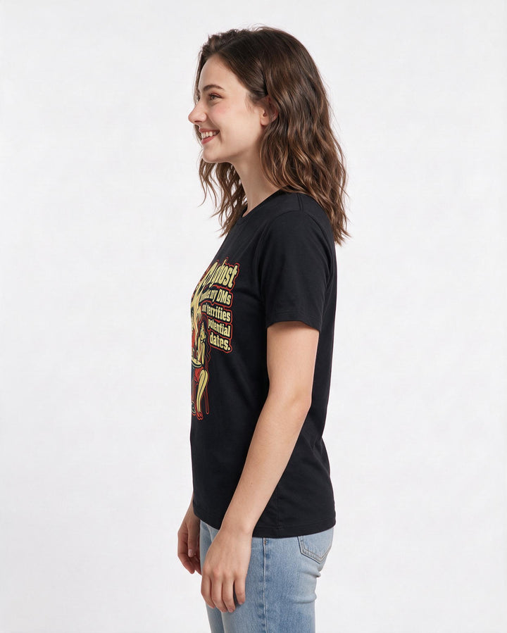 Halloween Black T-Shirt for Women – Halloween Theme Graphic Tee product image 2