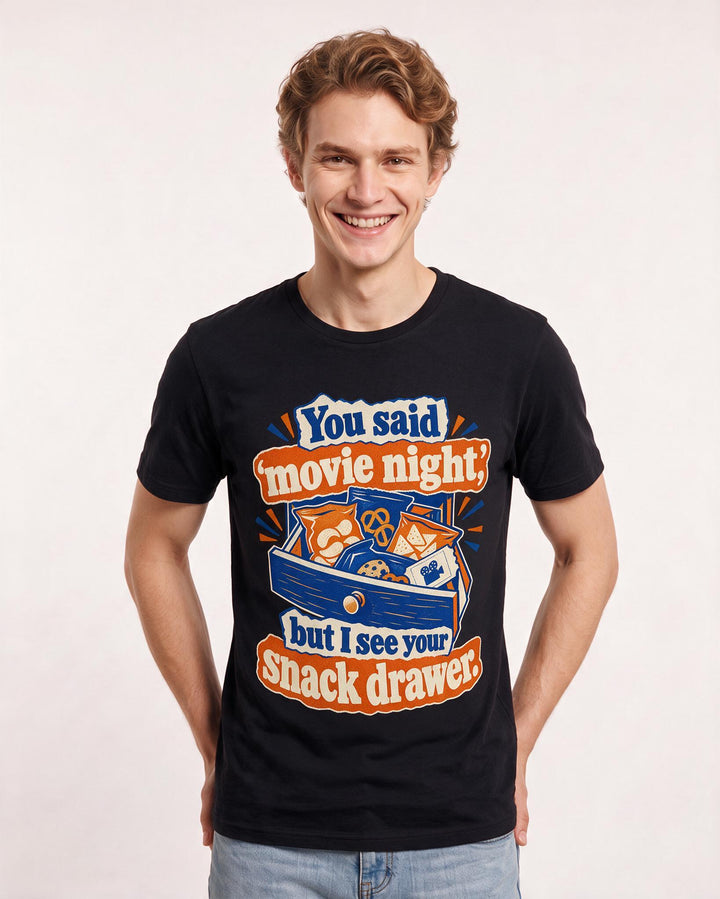 Couples Black T-Shirt for Men – Everyday Expression Graphic Tee product image 1