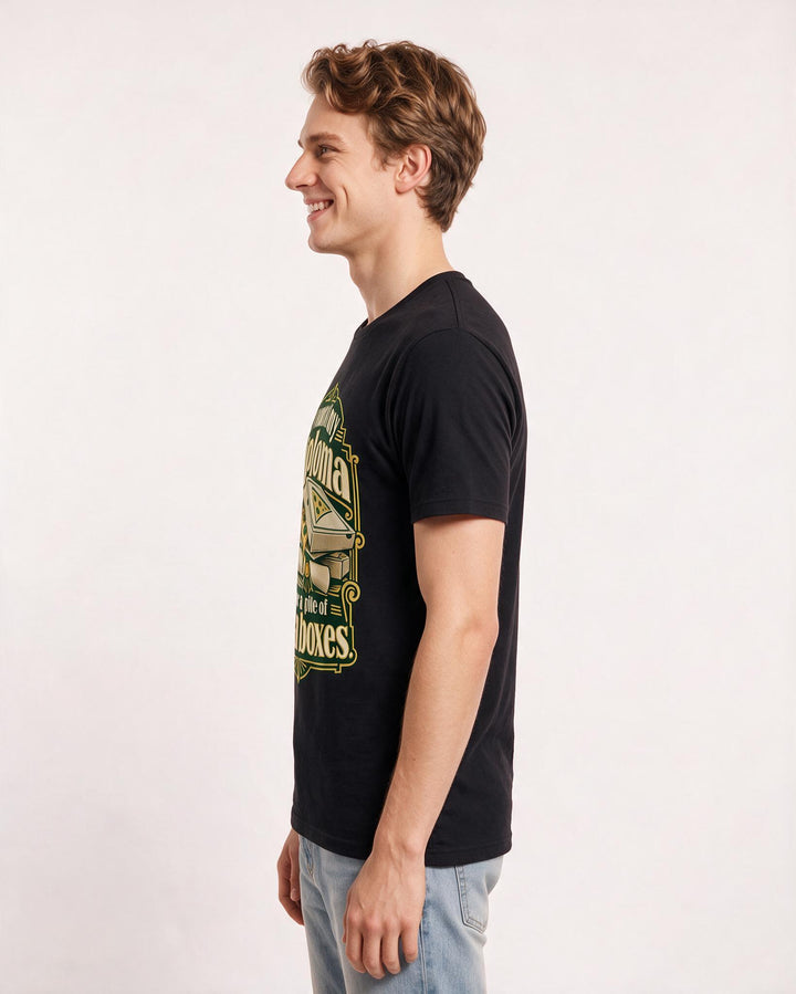 Graduation Black T-Shirt for Men – Everyday Expression Graphic Tee product image 2