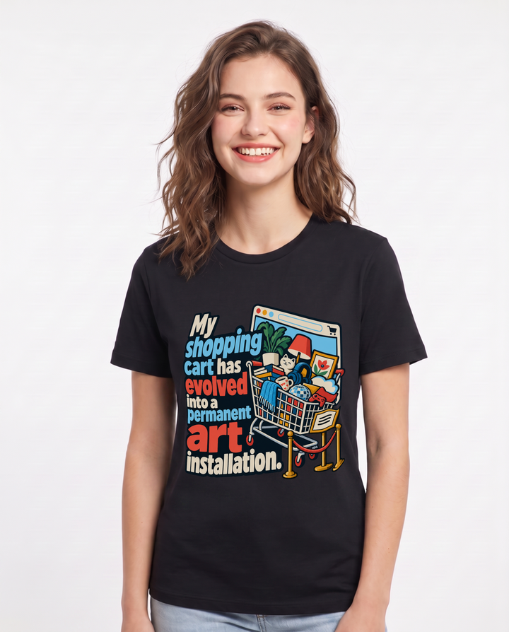 Meme Black T-Shirt for Women – Everyday Expression Graphic Tee product image 3