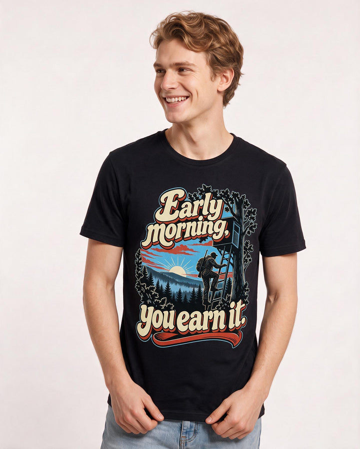 Hunting Black T-Shirt for Men – Everyday Expression Graphic Tee product image 1