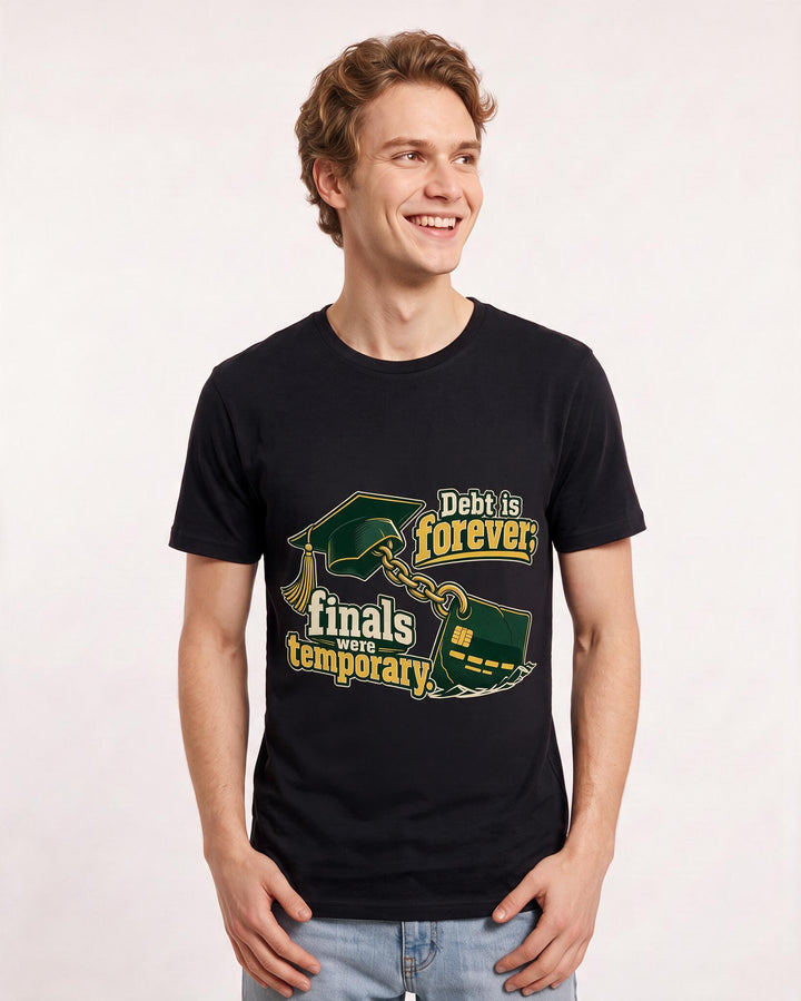 Graduation Black T-Shirt for Men – Everyday Expression Graphic Tee product image 1