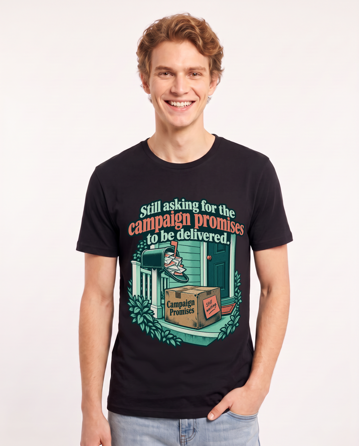 Political Statement Black T-Shirt for Men – Everyday Expression Graphic Tee product image 3