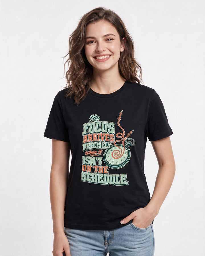 Neurodiversity Black T-Shirt for Women – Everyday Expression Graphic Tee product image 3