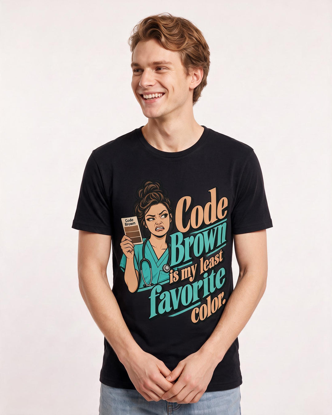 Nurse Black T-Shirt for Men – Nursing Life Graphic Tee product image 1