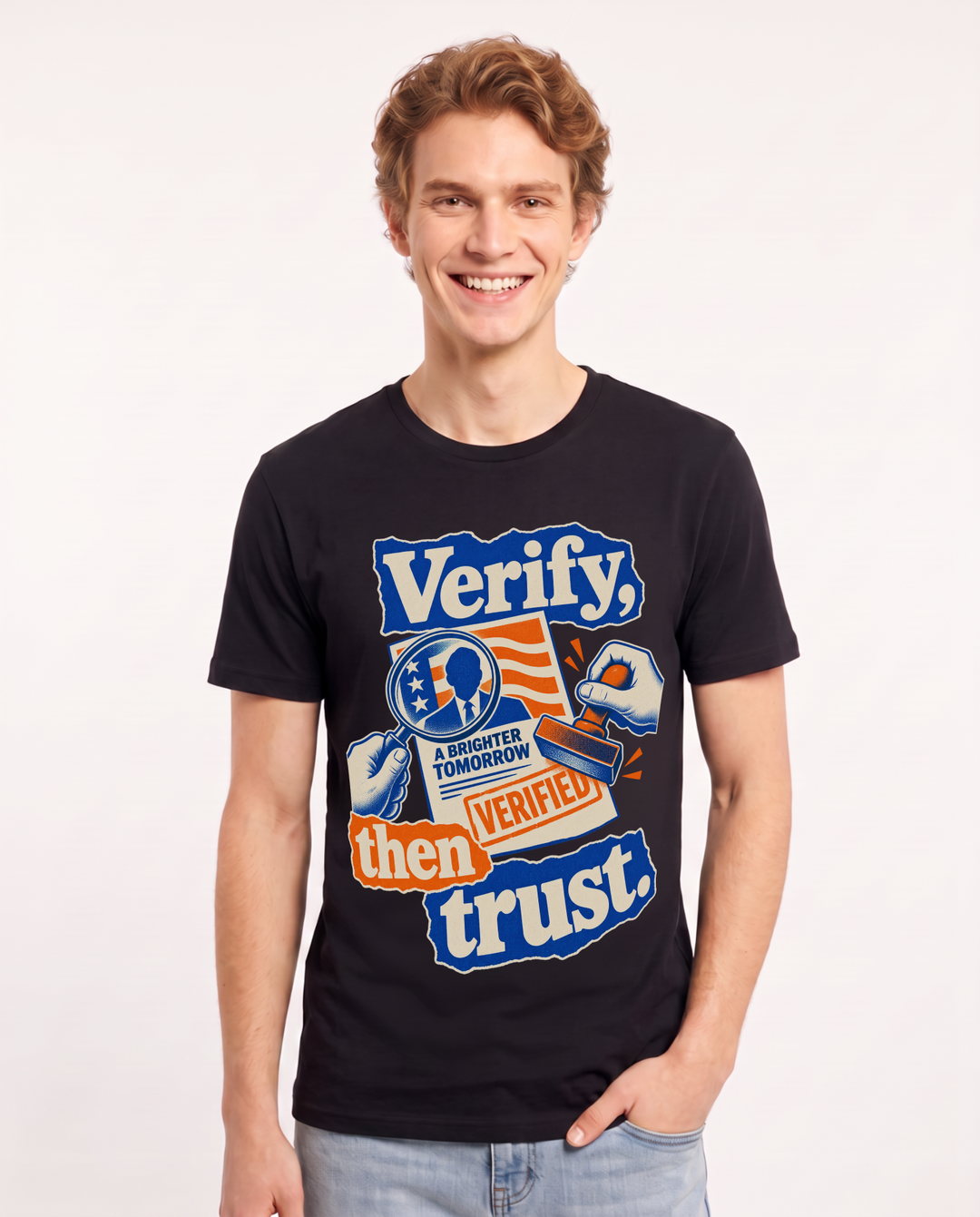 Political Statement Black T-Shirt for Men – Everyday Expression Graphic Tee product image 3
