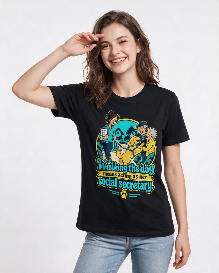 Cat Lover Black T-Shirt for Women – Everyday Expression Graphic Tee product image 1