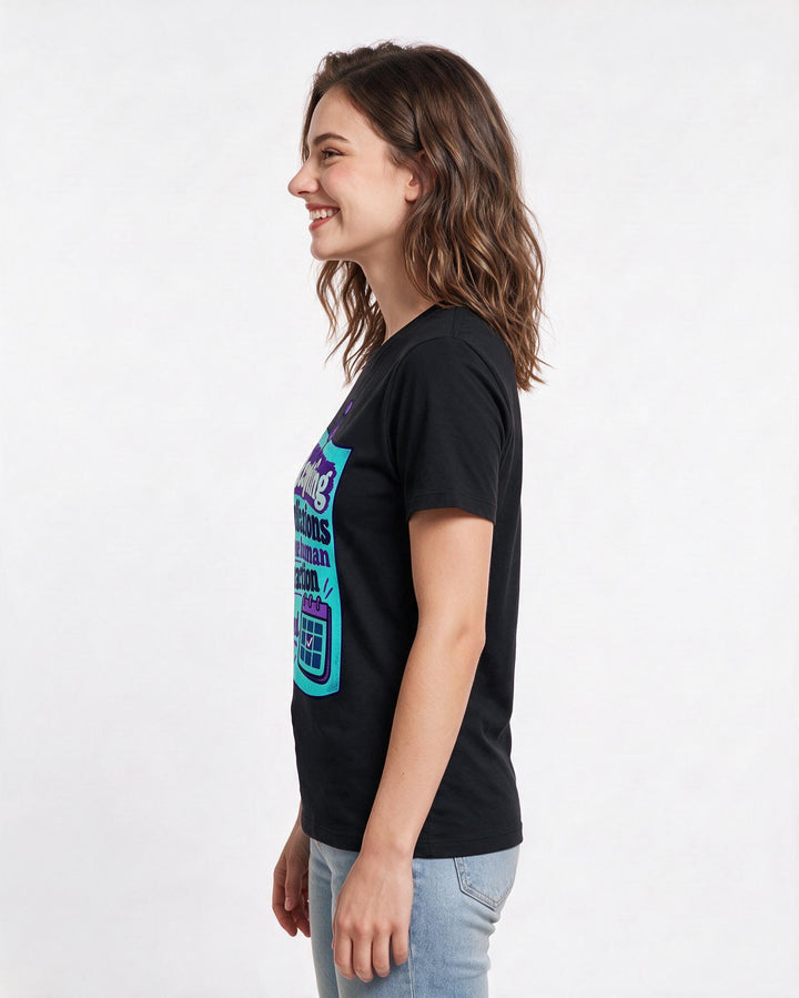 Meme Black T-Shirt for Women – Everyday Expression Graphic Tee product image 2